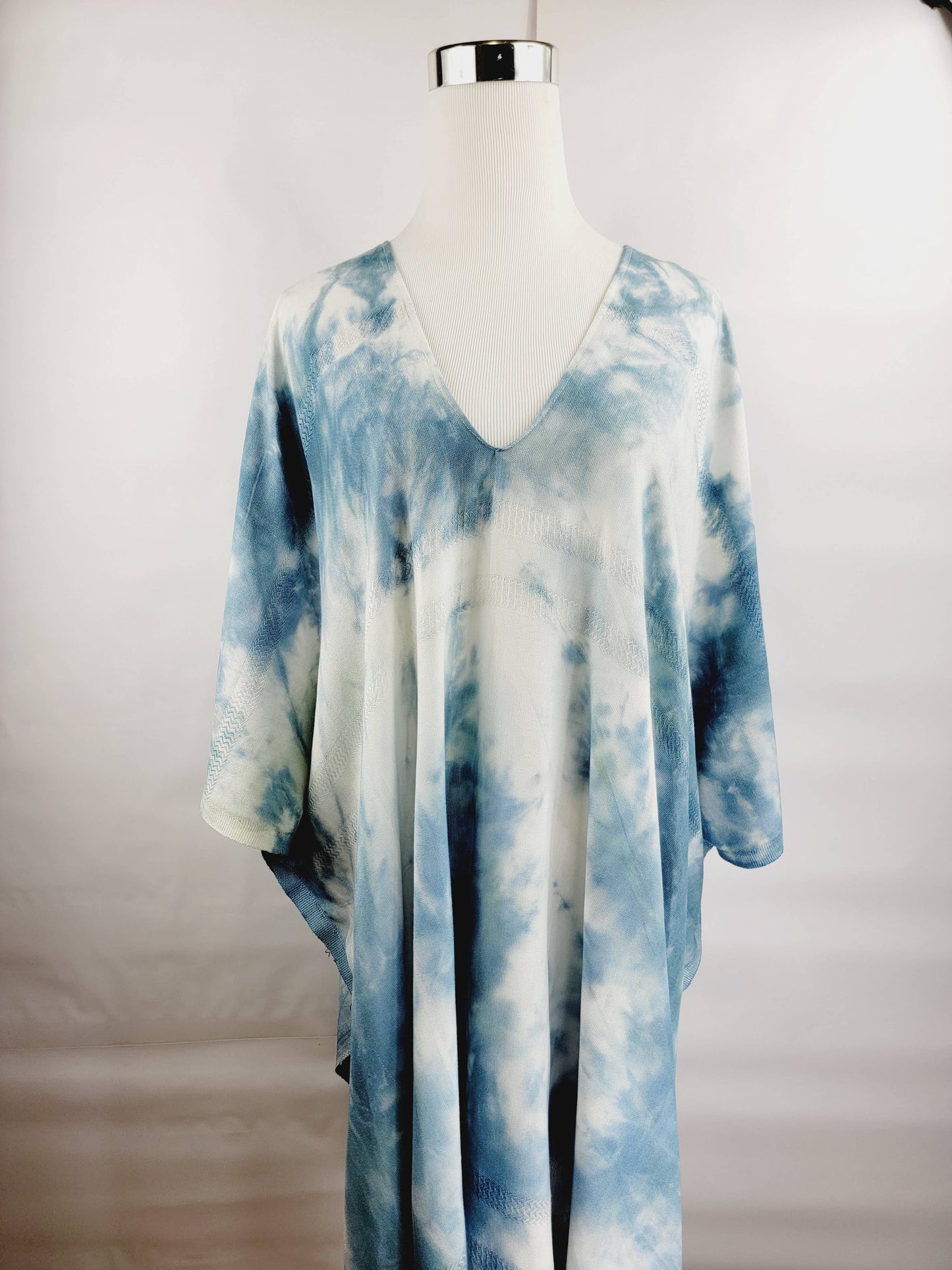Cover-up, Beach dress Tie- Dye Hand made Dress Navy