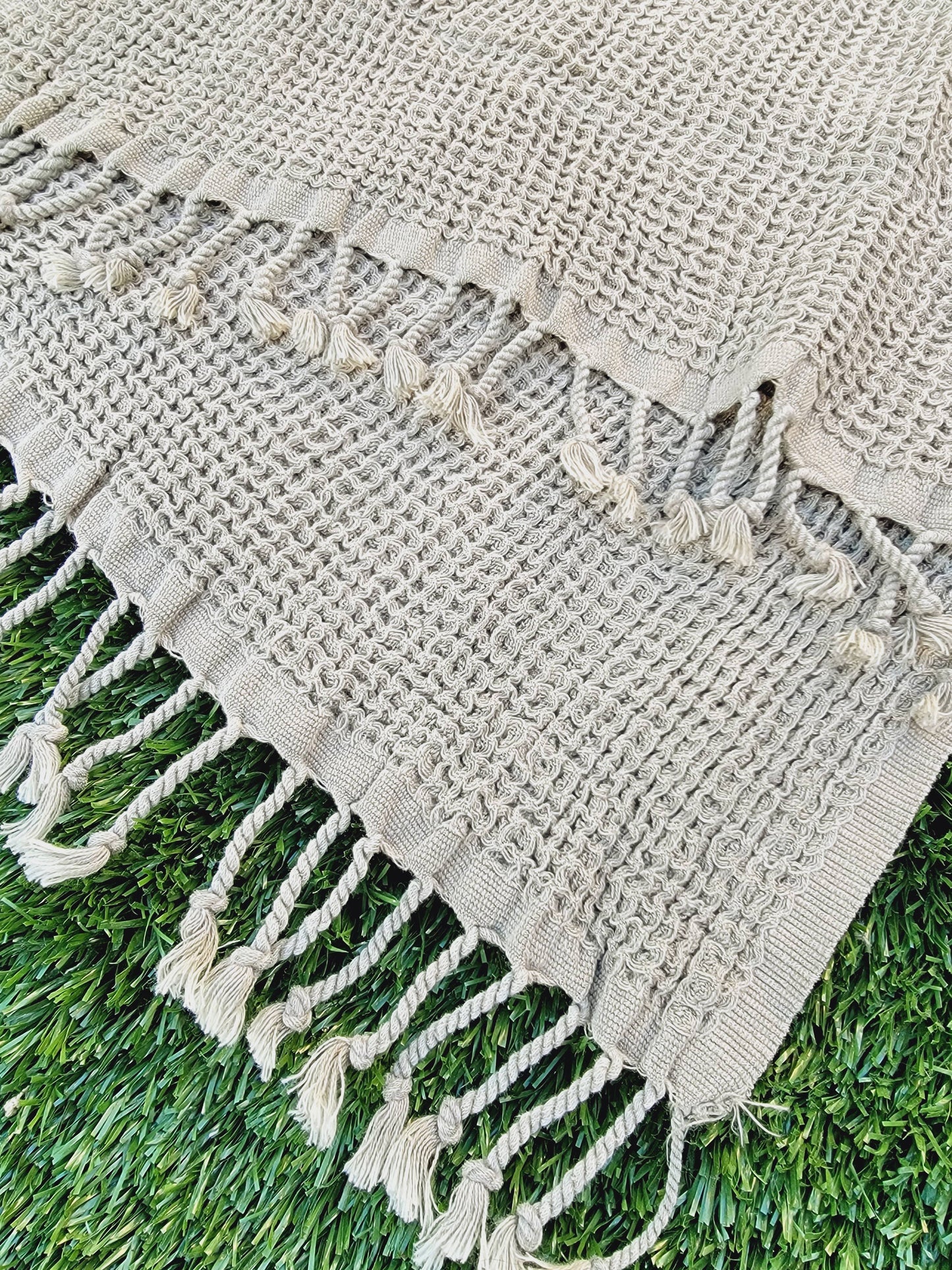 Plush Waffle Towels in Botanical Colors