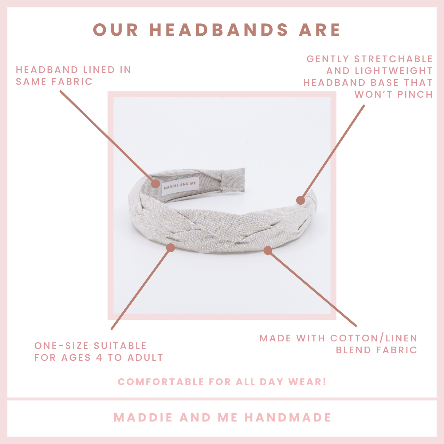 Braided Flax Neutral Headband for Women | Alice Band