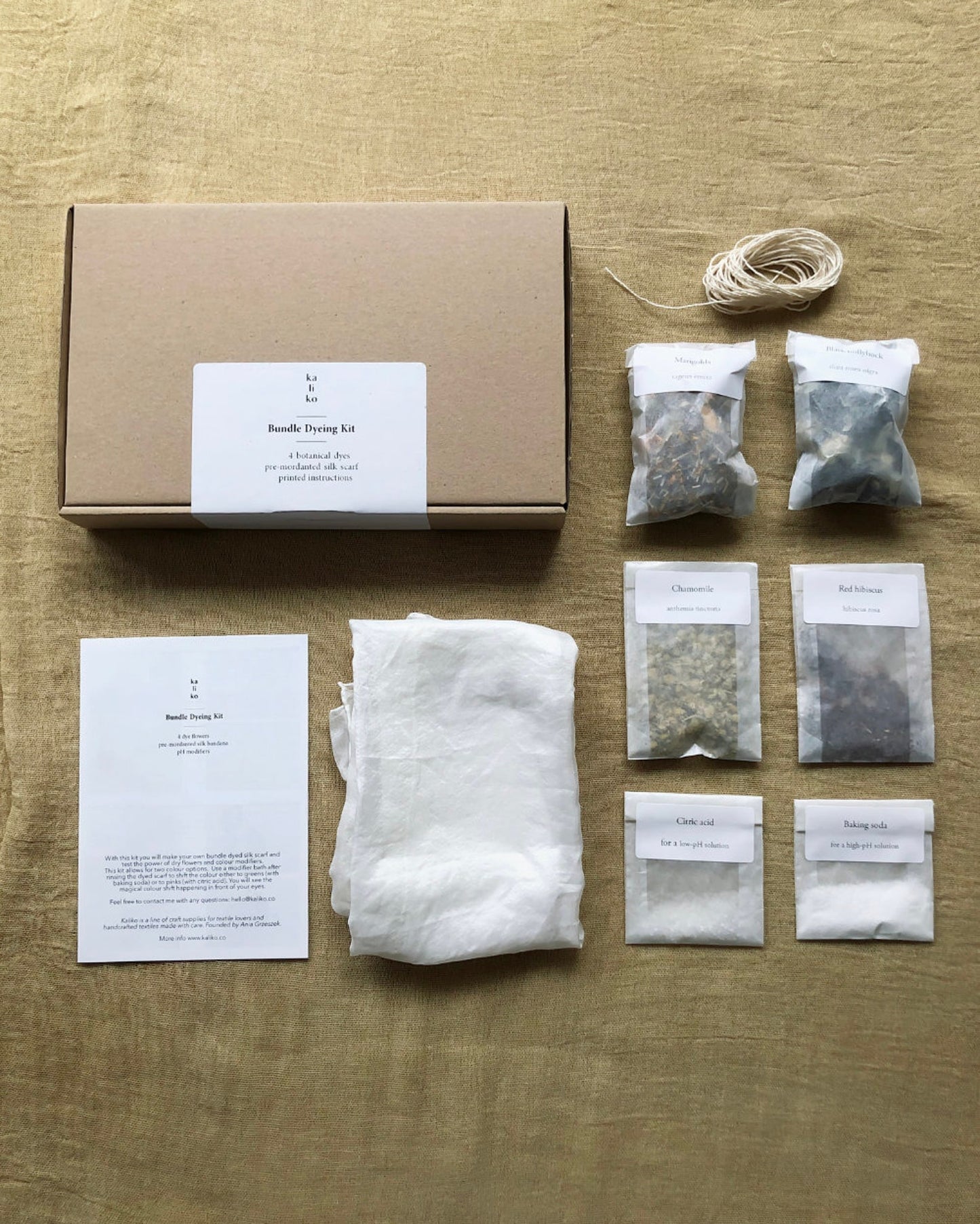 Bundle Dyeing Kit - Silk & Flowers Diy