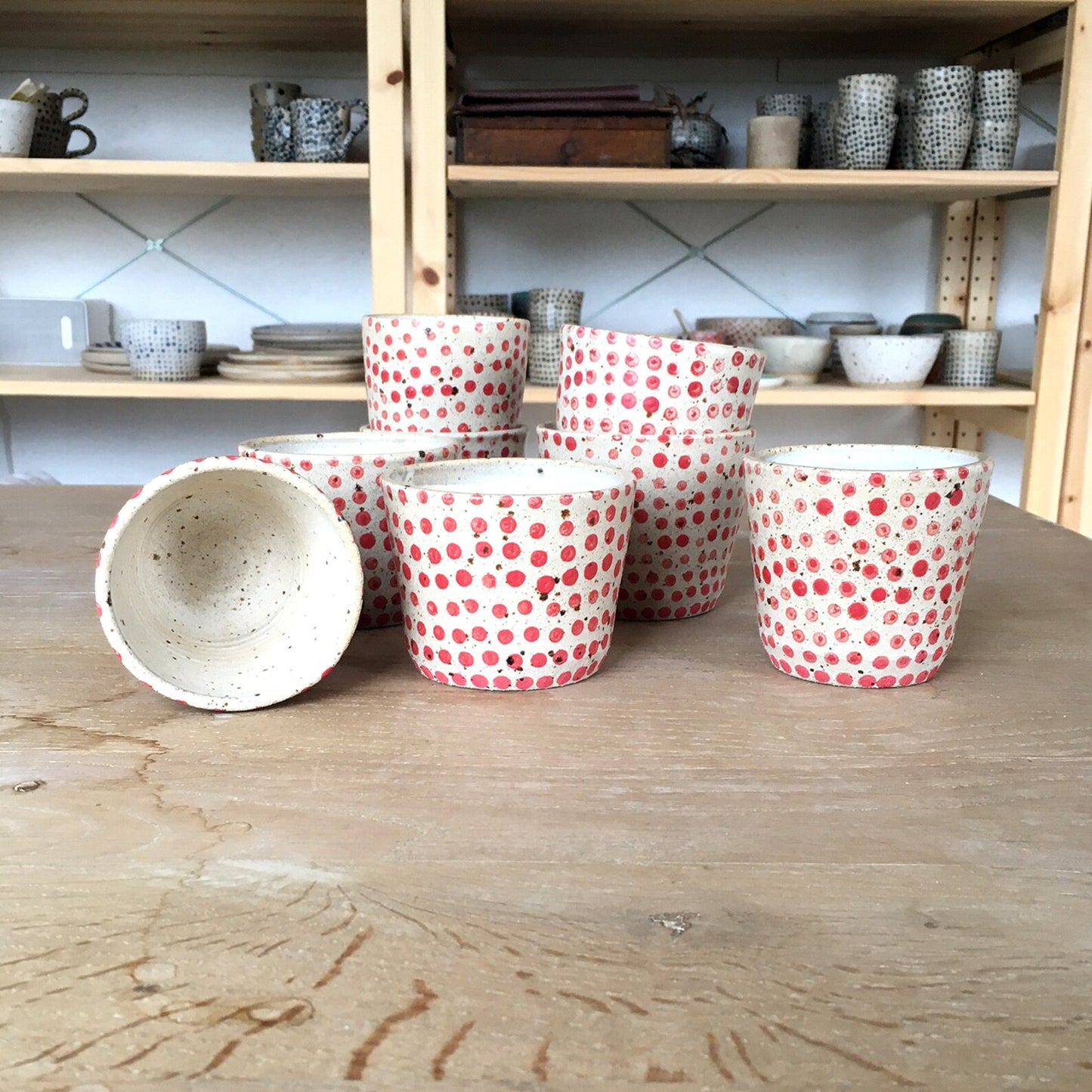 Polka Dot Tumblers - Red Dot