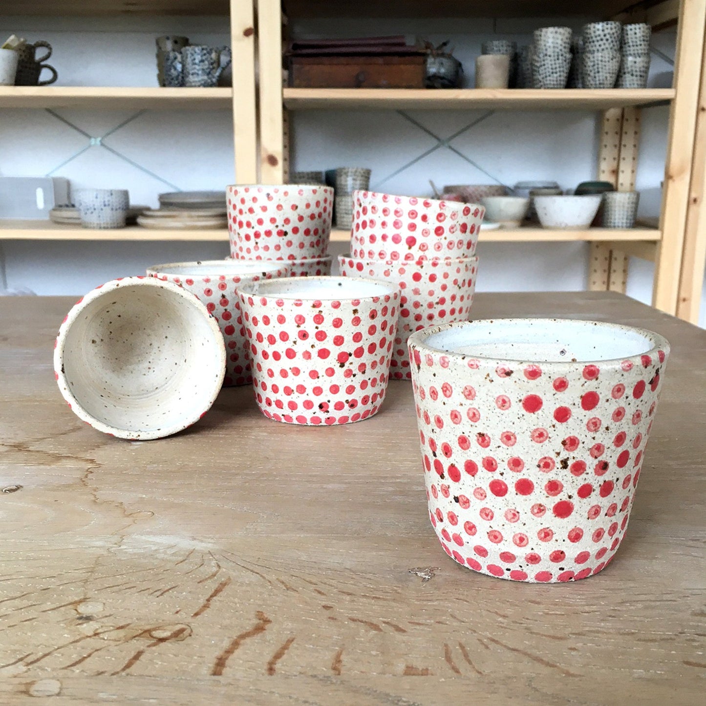 Polka Dot Tumblers - Red Dot