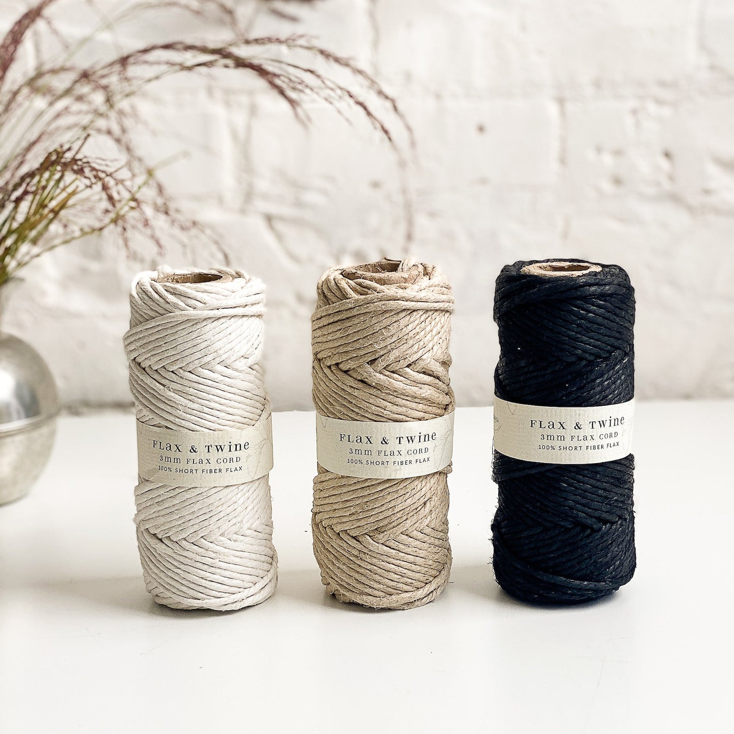Flax & Twine Daytime Linen - DK / Light Worsted Weight - Mini Spool