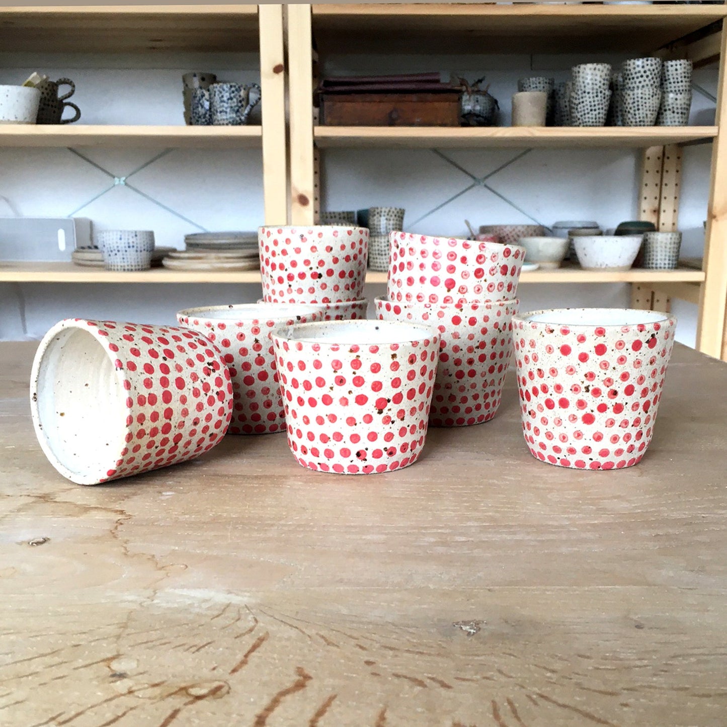 Polka Dot Tumblers - Red Dot