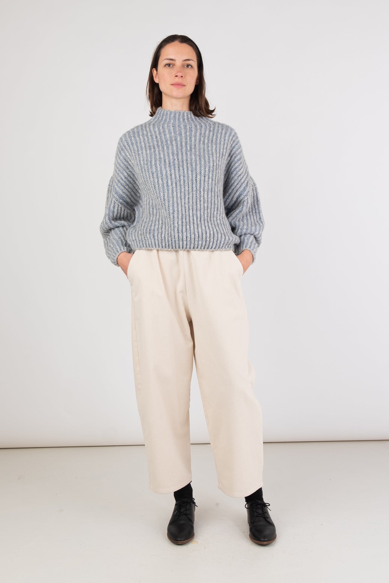 Micaela Greg Steel Blue Ines Sweater