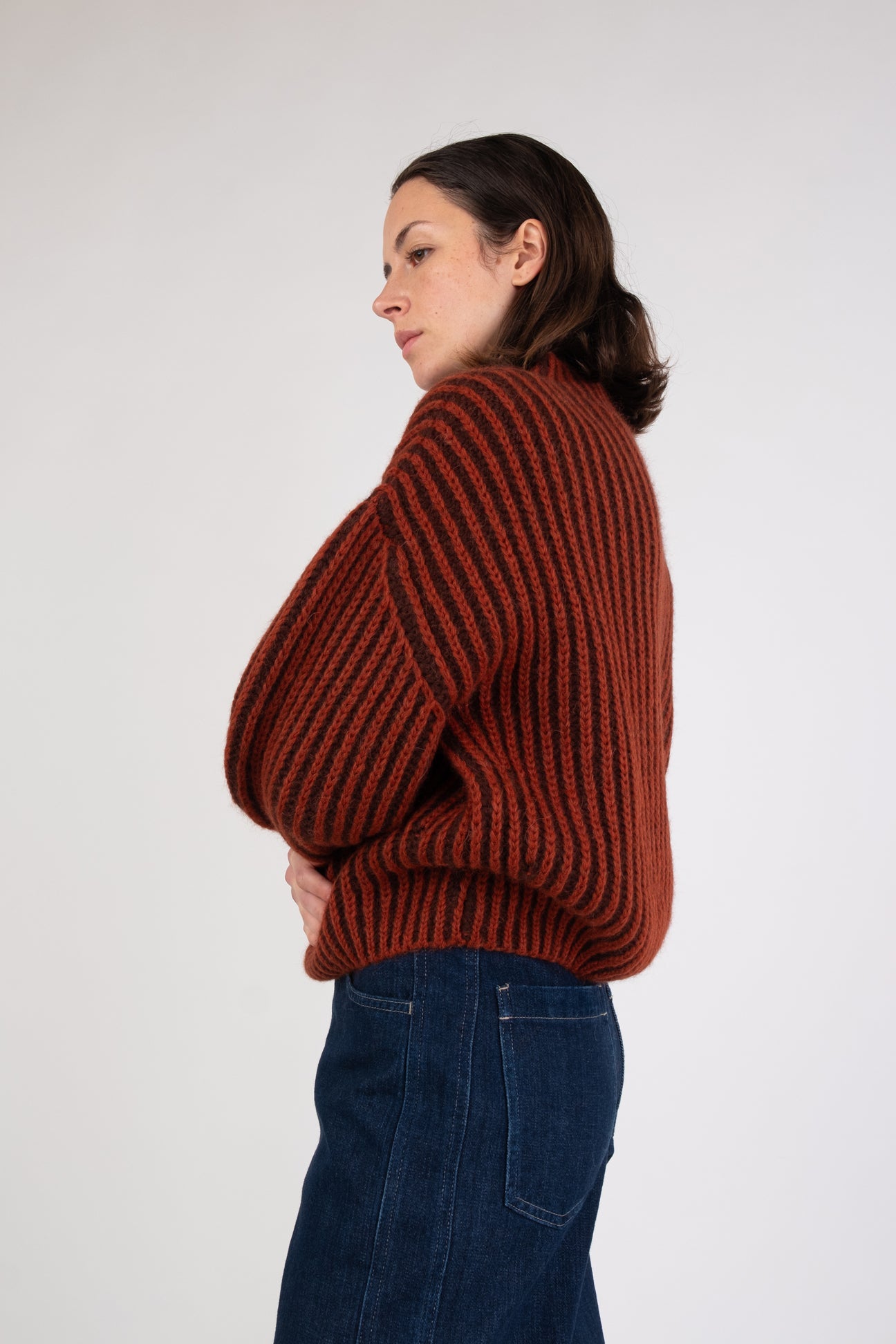 Micaela Greg Rust Ines Sweater