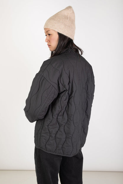 Micaela Greg Faded Black quilted liner coat