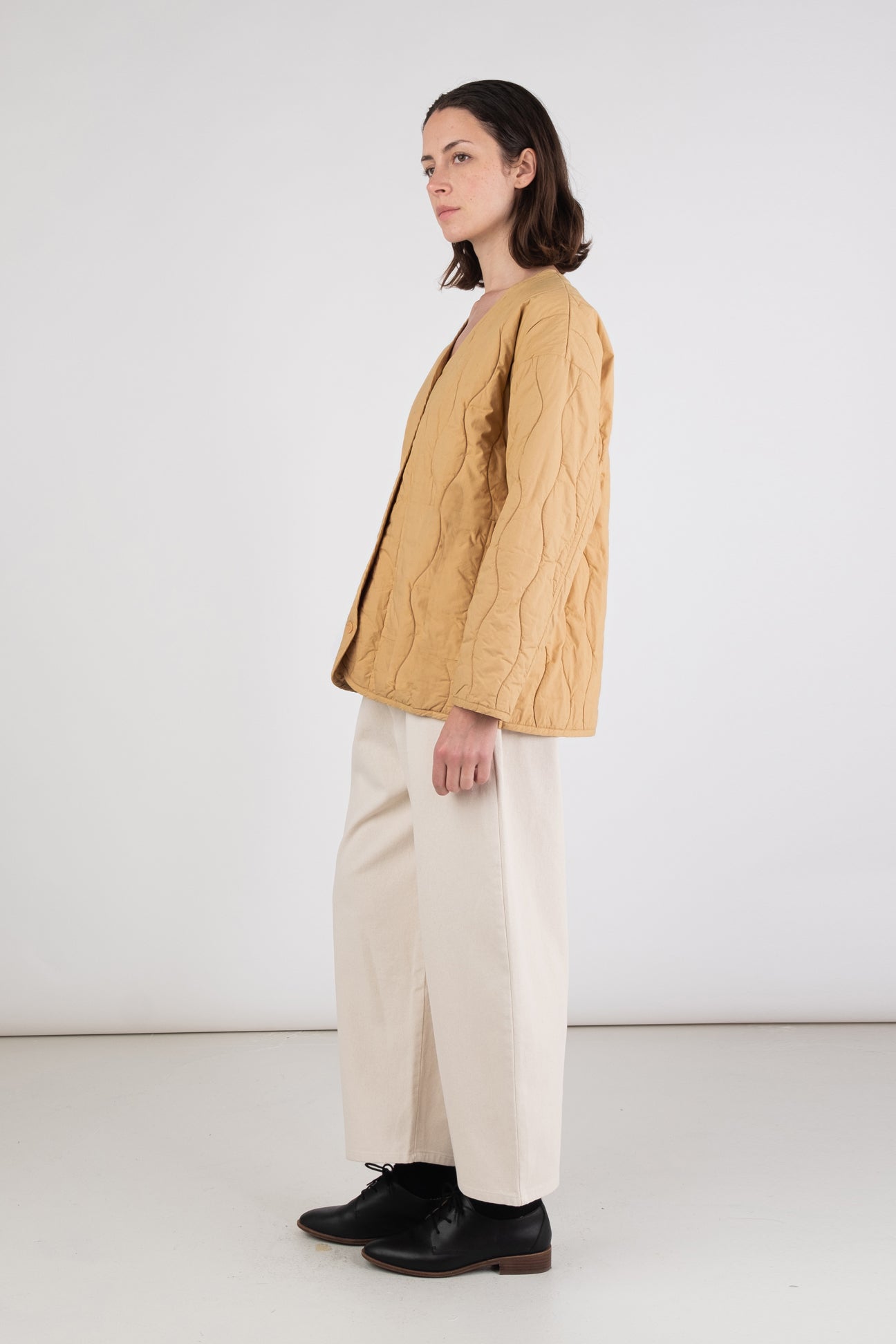 Micaela Greg Honey quilted liner coat