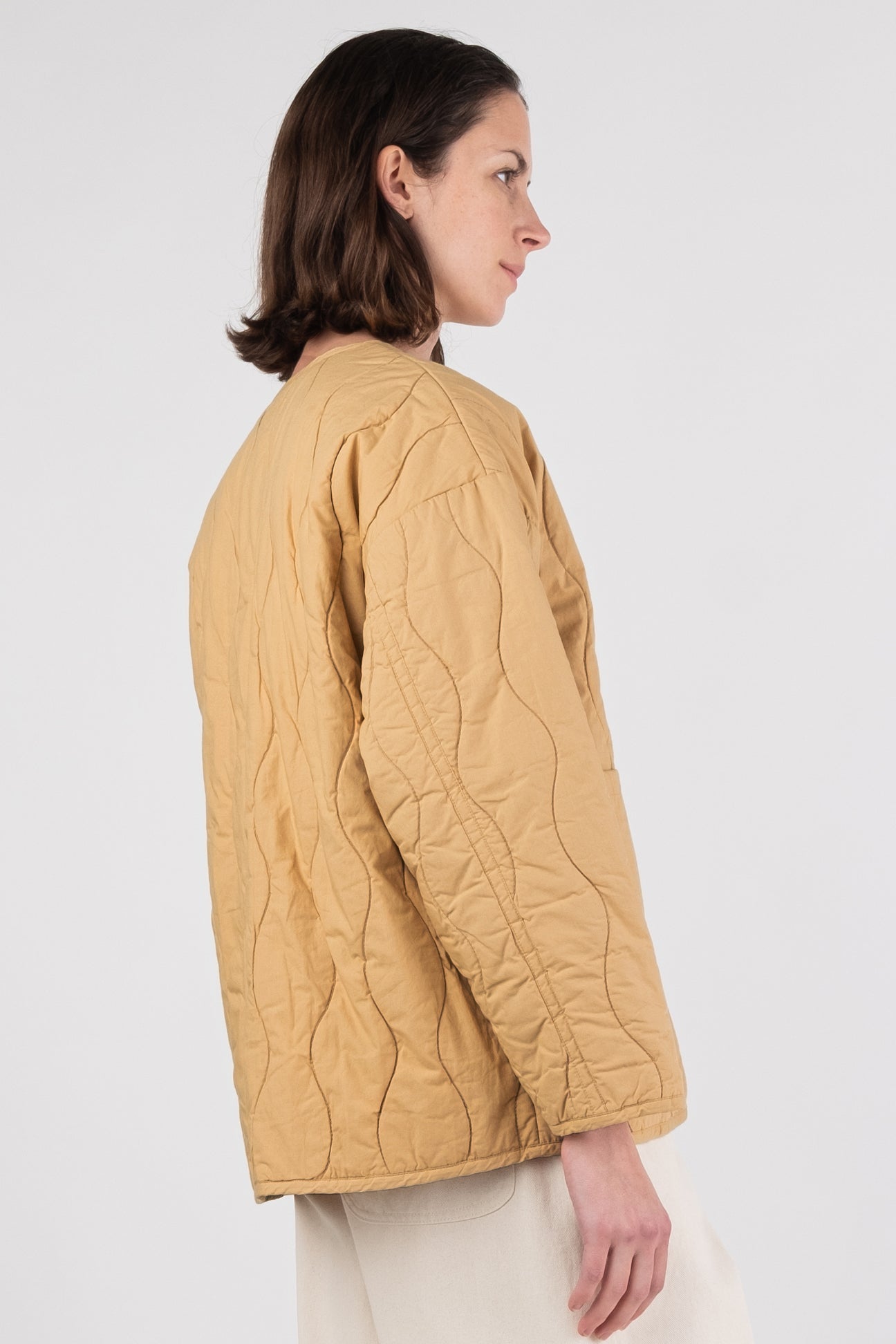 Micaela Greg Honey quilted liner coat