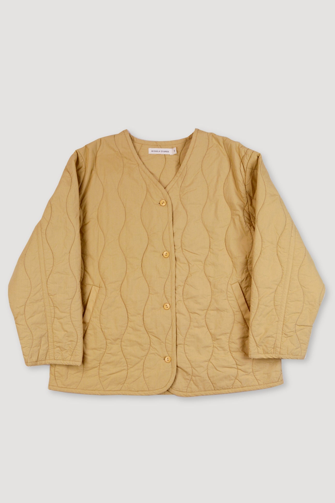 Micaela Greg Honey quilted liner coat