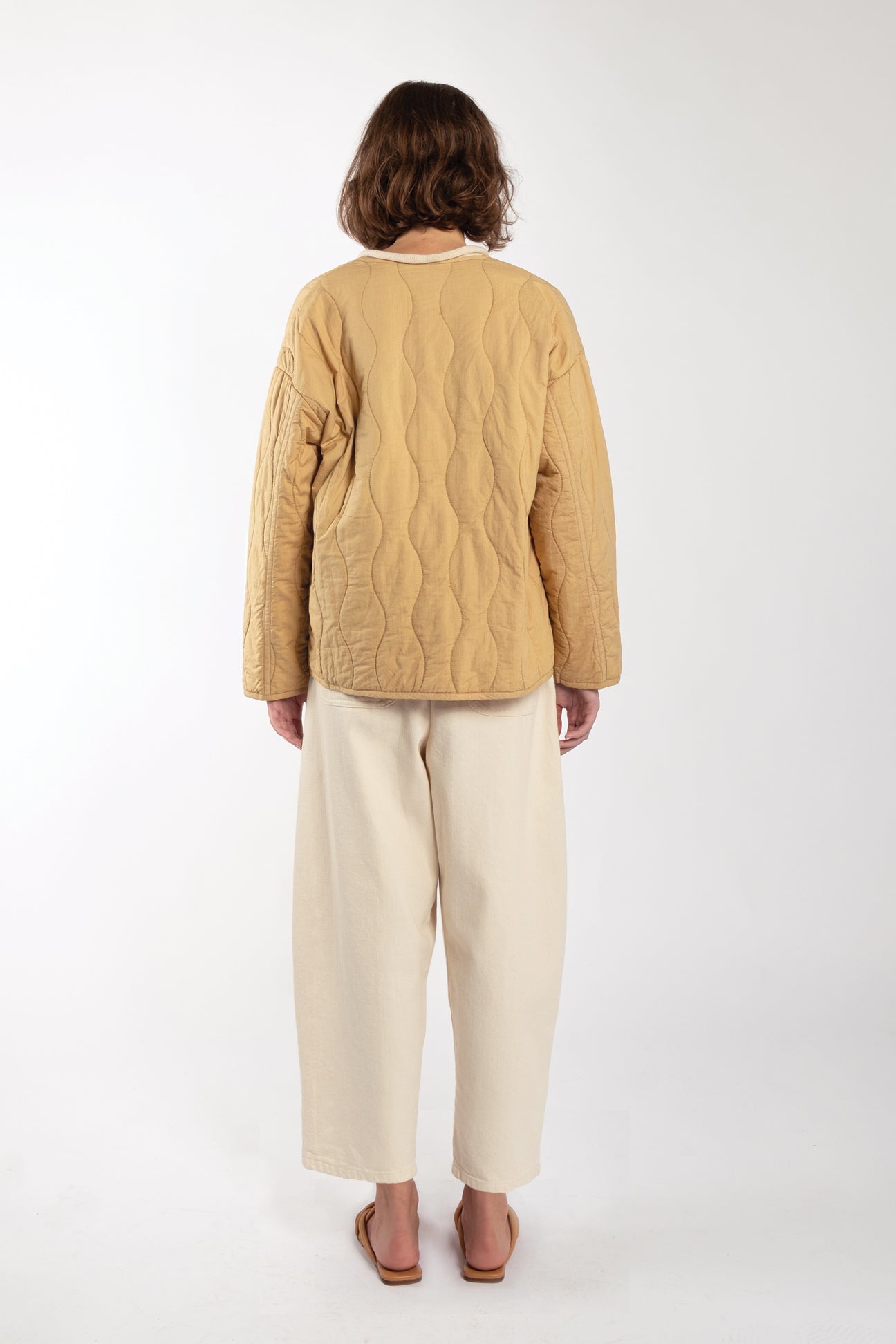 Micaela Greg Honey quilted liner coat