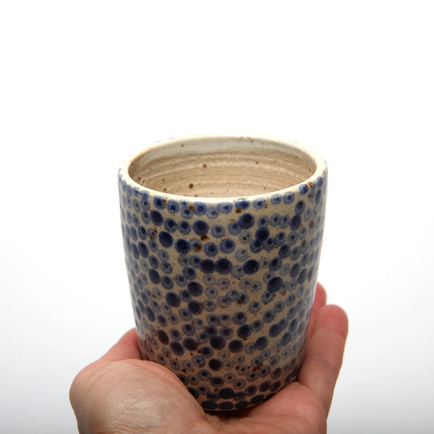 Polka Dot Tumblers - Small Blue Clustered Dots