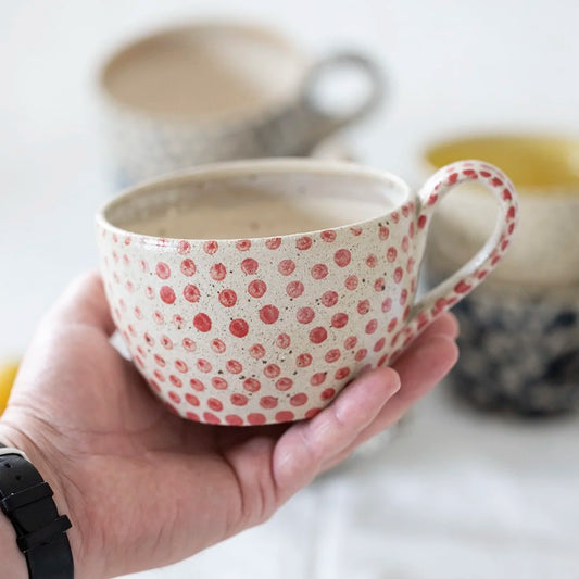 Large Mug - Red Polka Dot