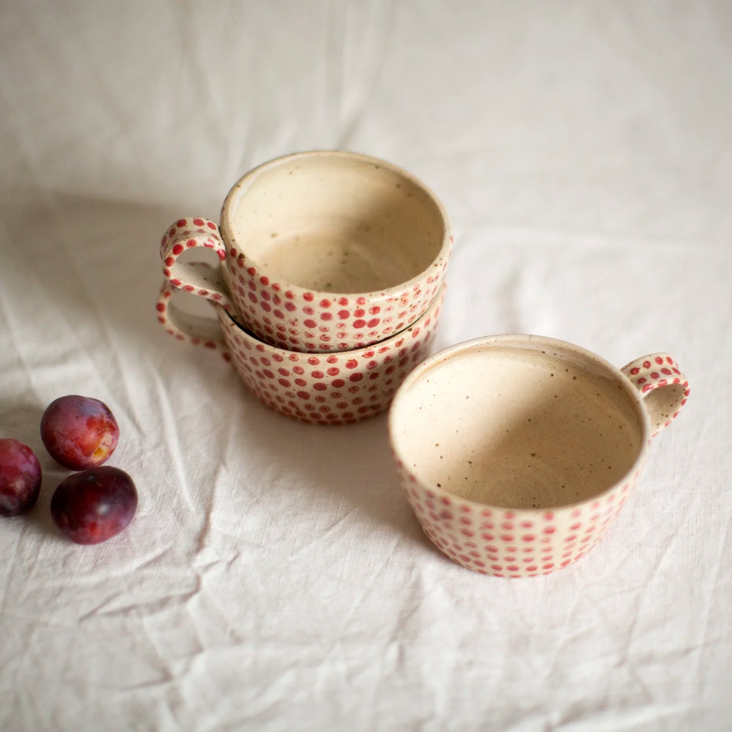 Large Mug - Red Polka Dot