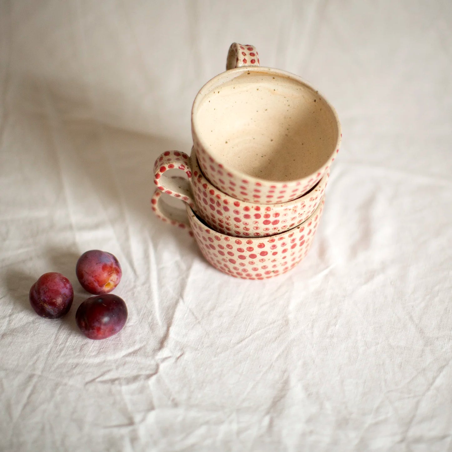Large Mug - Red Polka Dot