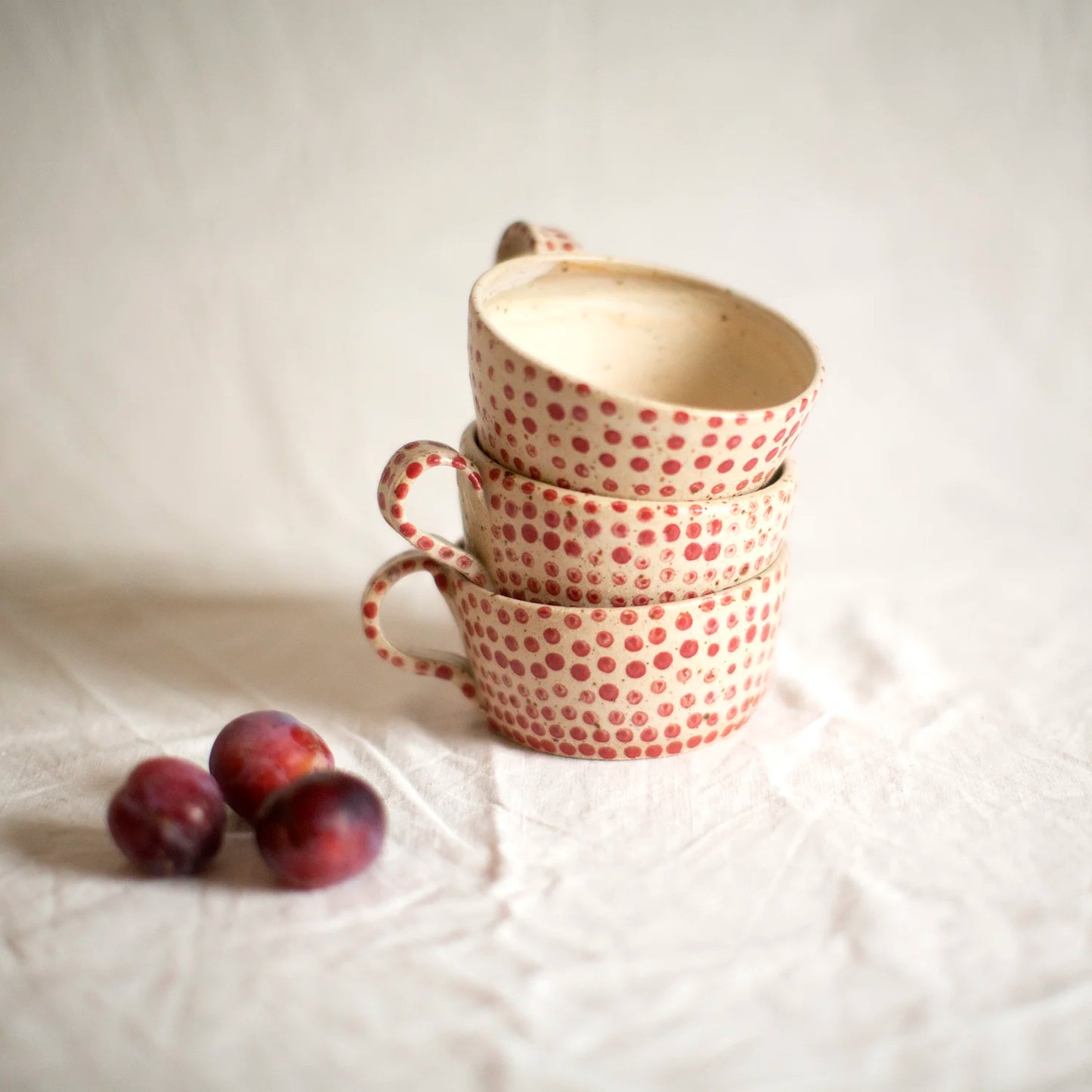 Large Mug - Red Polka Dot
