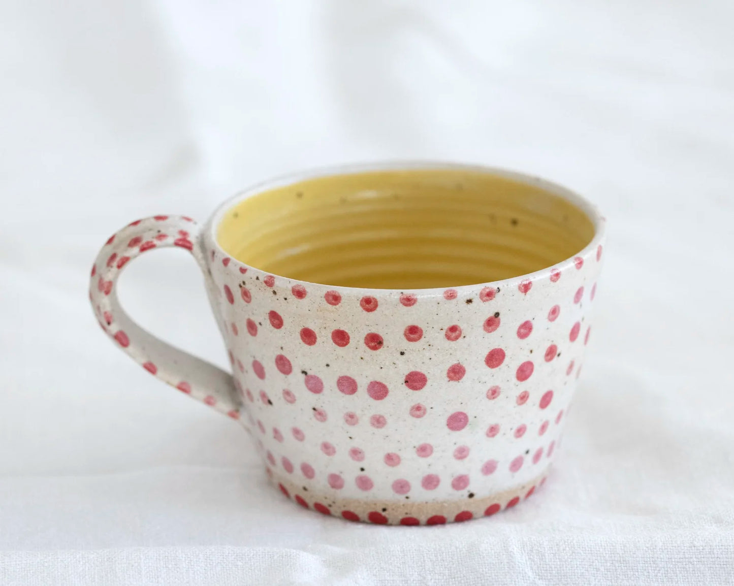 Large Mug - Red Polka Dot with Yellow Center