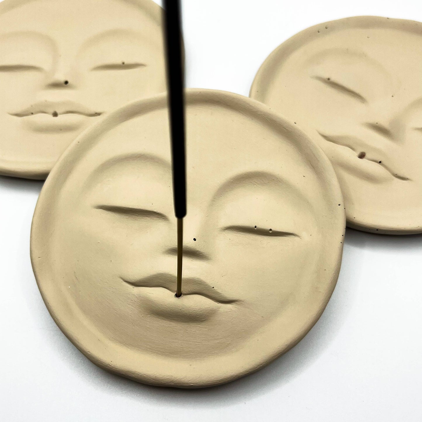 Boho Moon Goddess Incense Burner - Beige