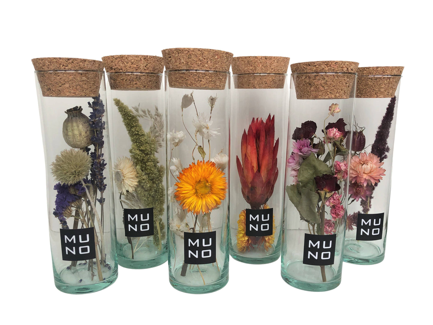 TUBE 20 CM L WITH BOUQUET OF DRIED FLOWERS - Gift Spring