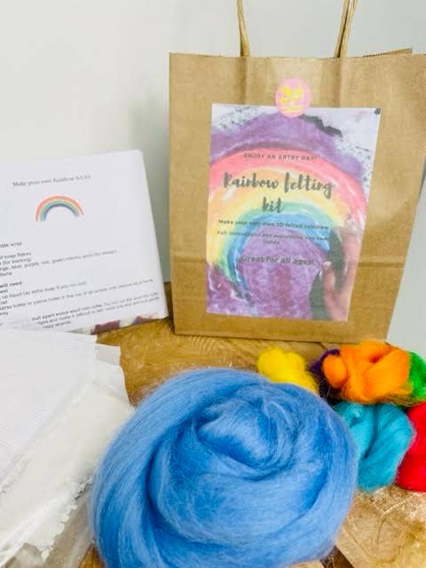 Felt making kit, make your own rainbow