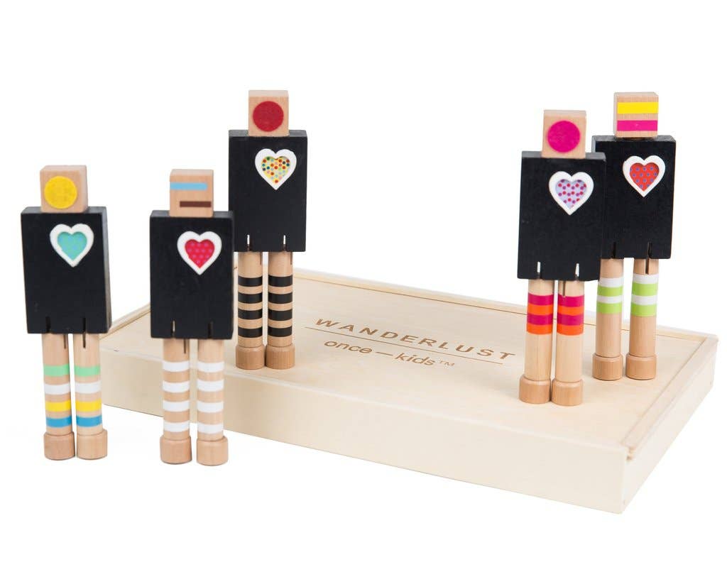 Wanderlust Wood + Felt Themed ROBOTS Play Set