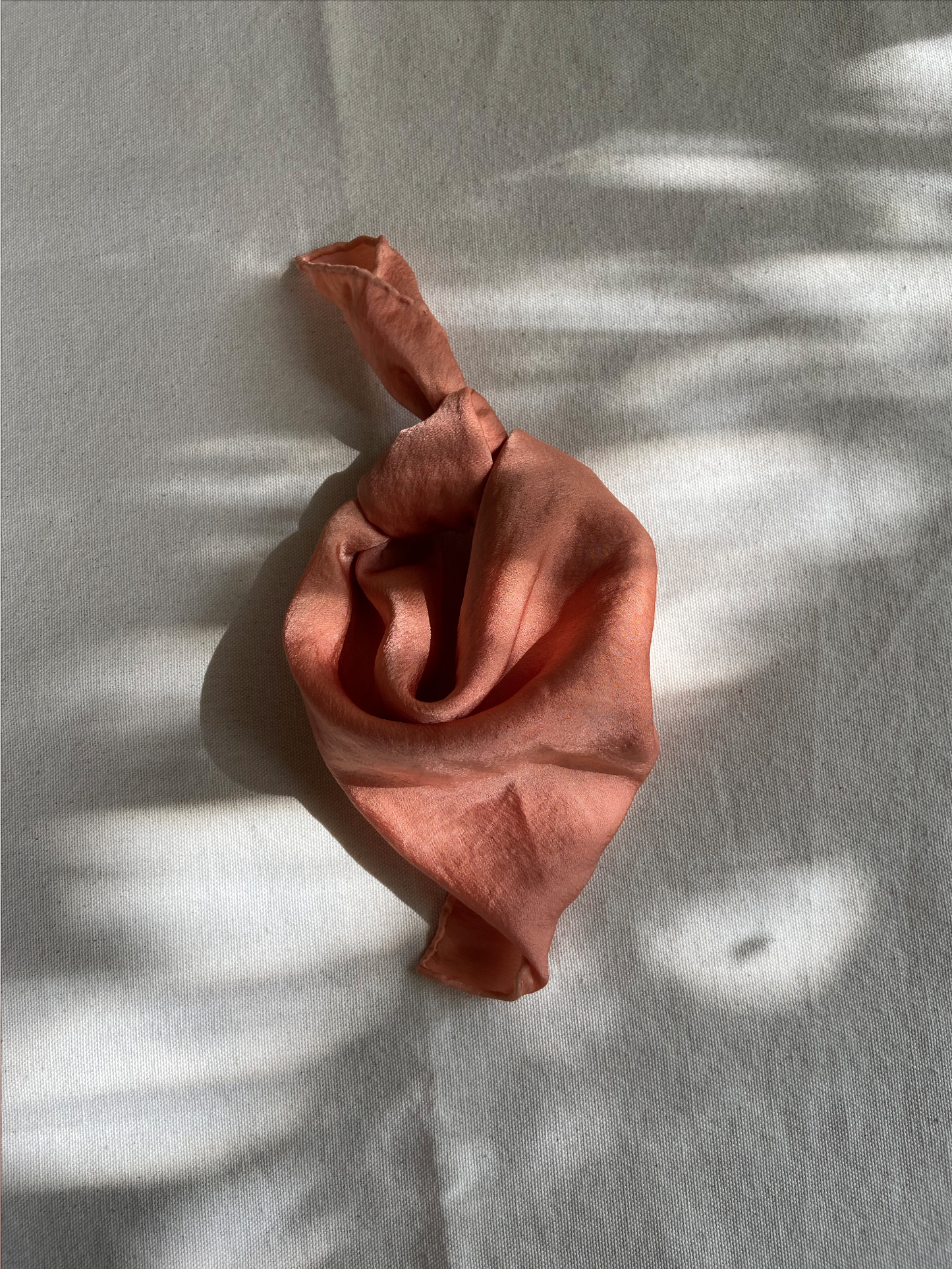 Plant Dyed Silk Scarf 17"