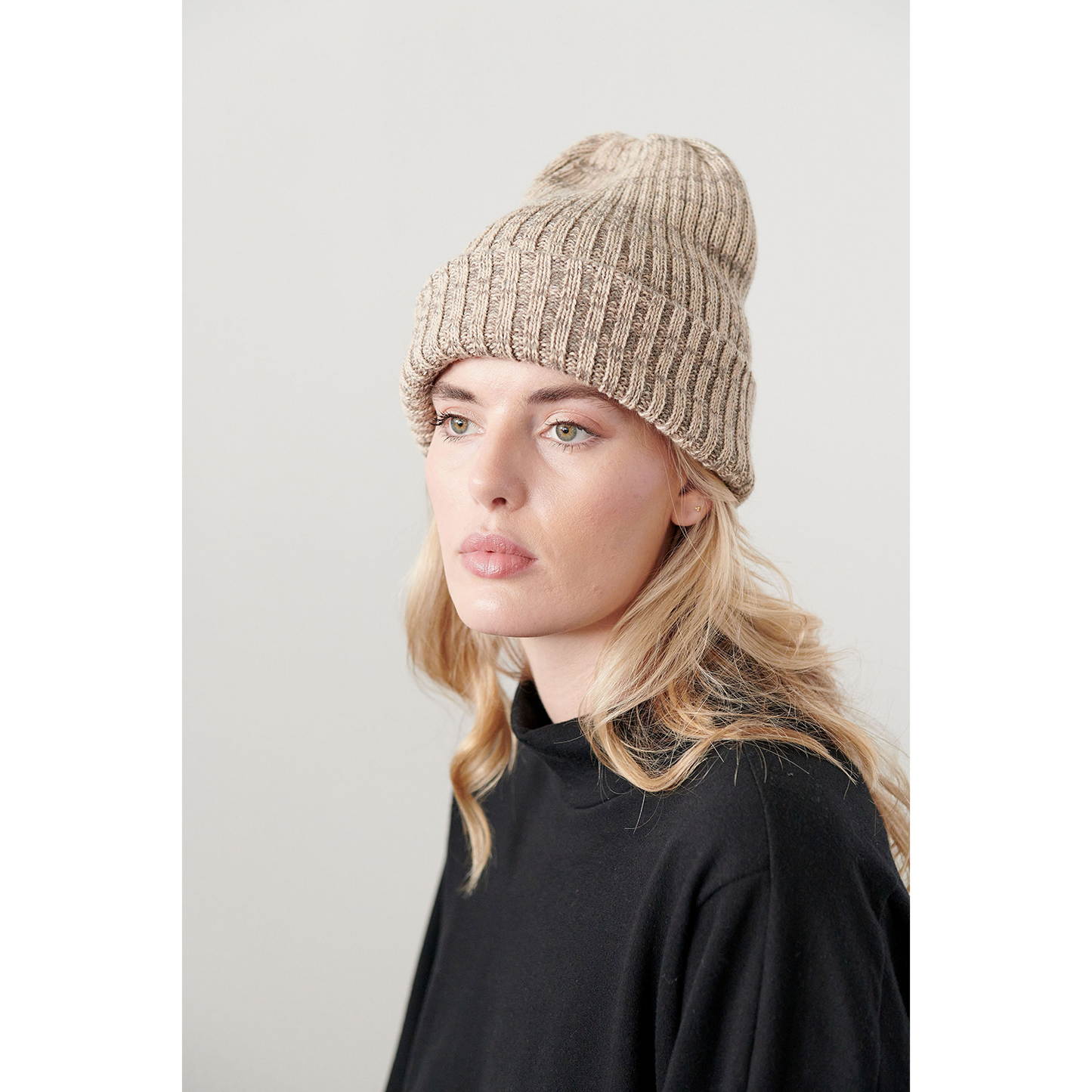 Wol Hide Marled Rib Hat Beanie