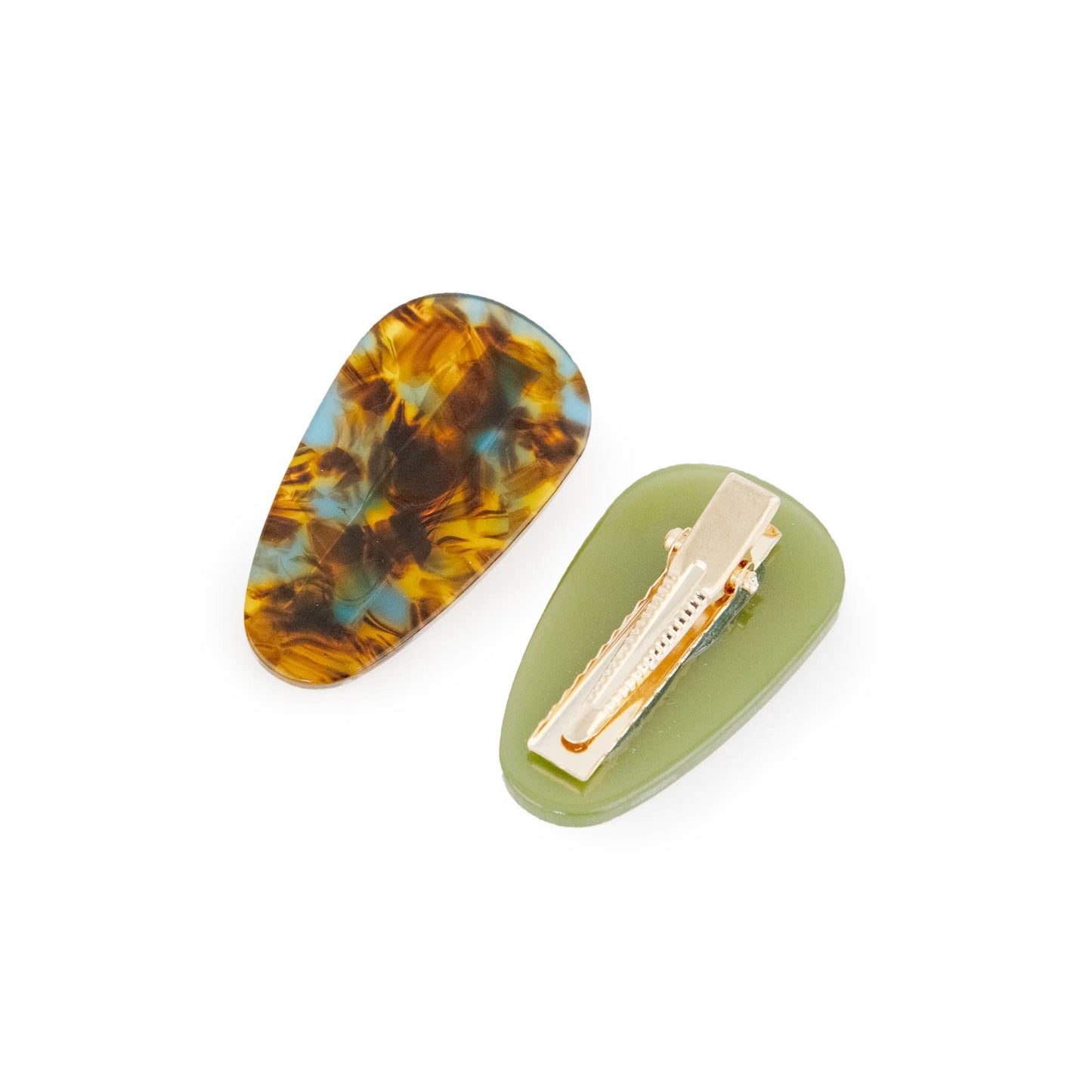 Green and Brown Clips Pack of 2