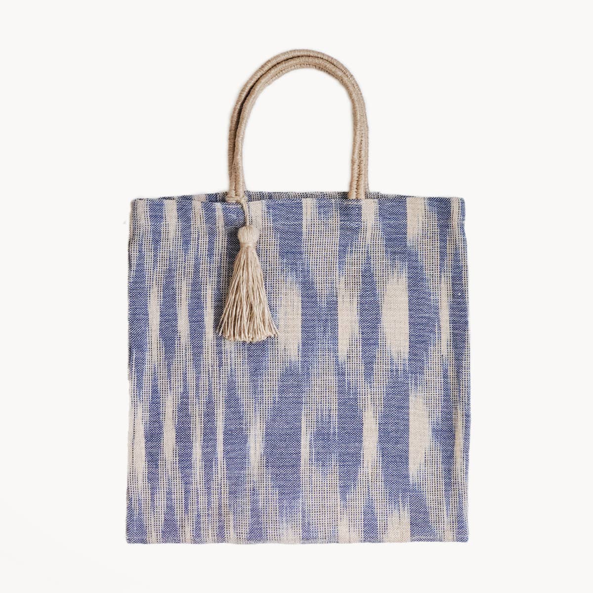 Nadi Jute Tote Bag - Blue