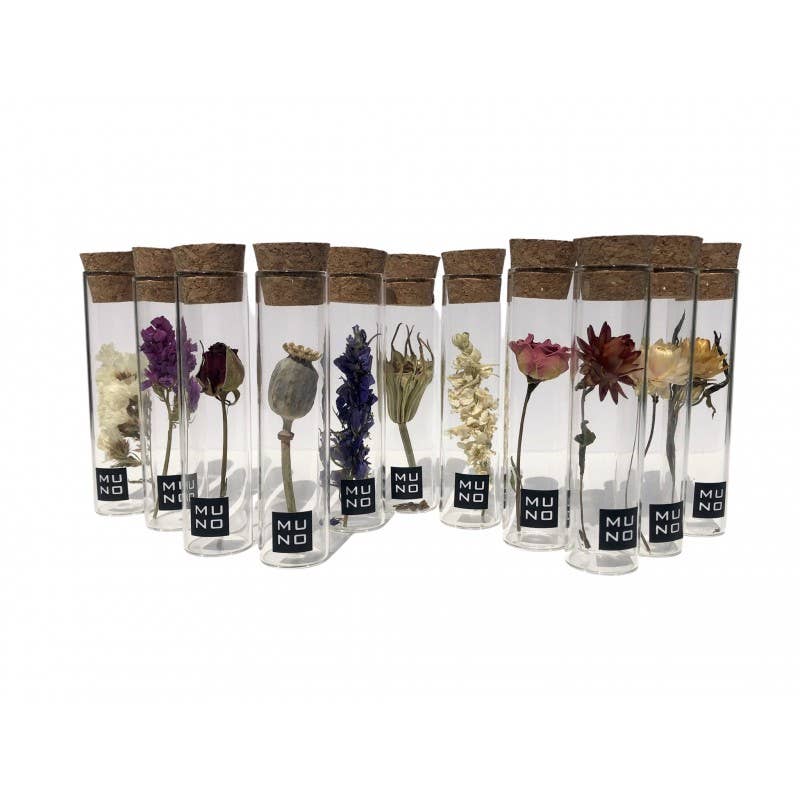 TUBE 10 CM WITH DRIED FLOWER - Gift Spring Easter