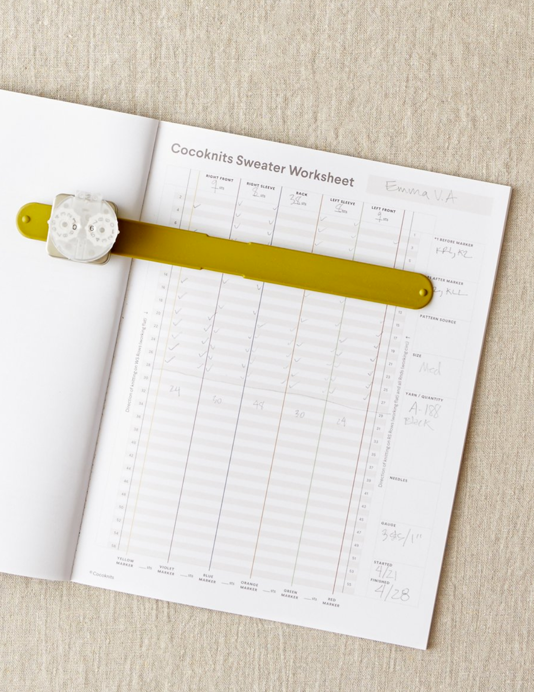Sweater Worksheet Journal