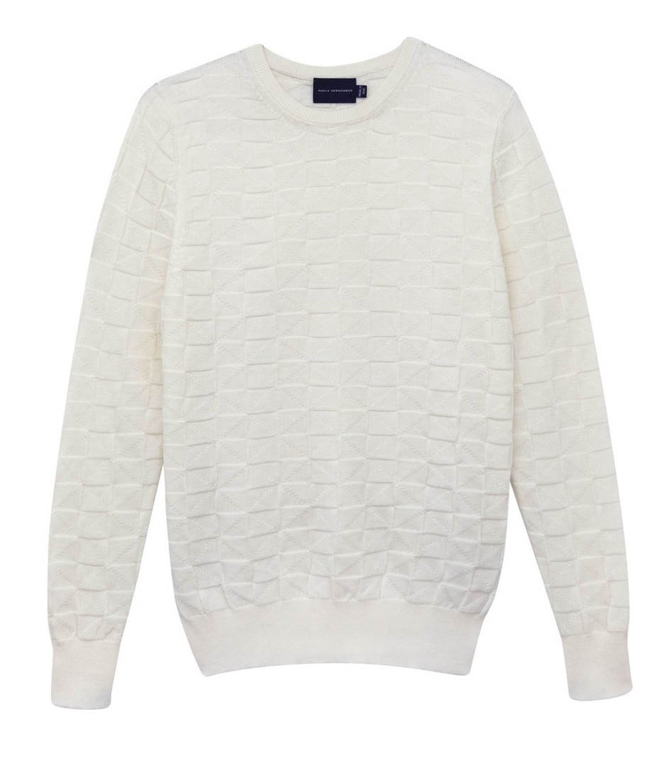 Paola Hernandez White Crew Neck Sweater