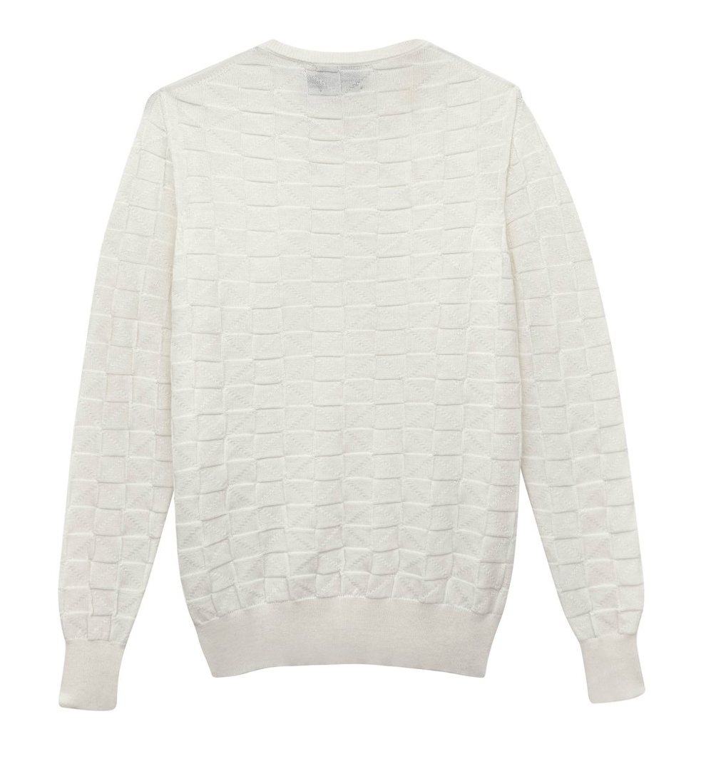 Paola Hernandez White Crew Neck Sweater