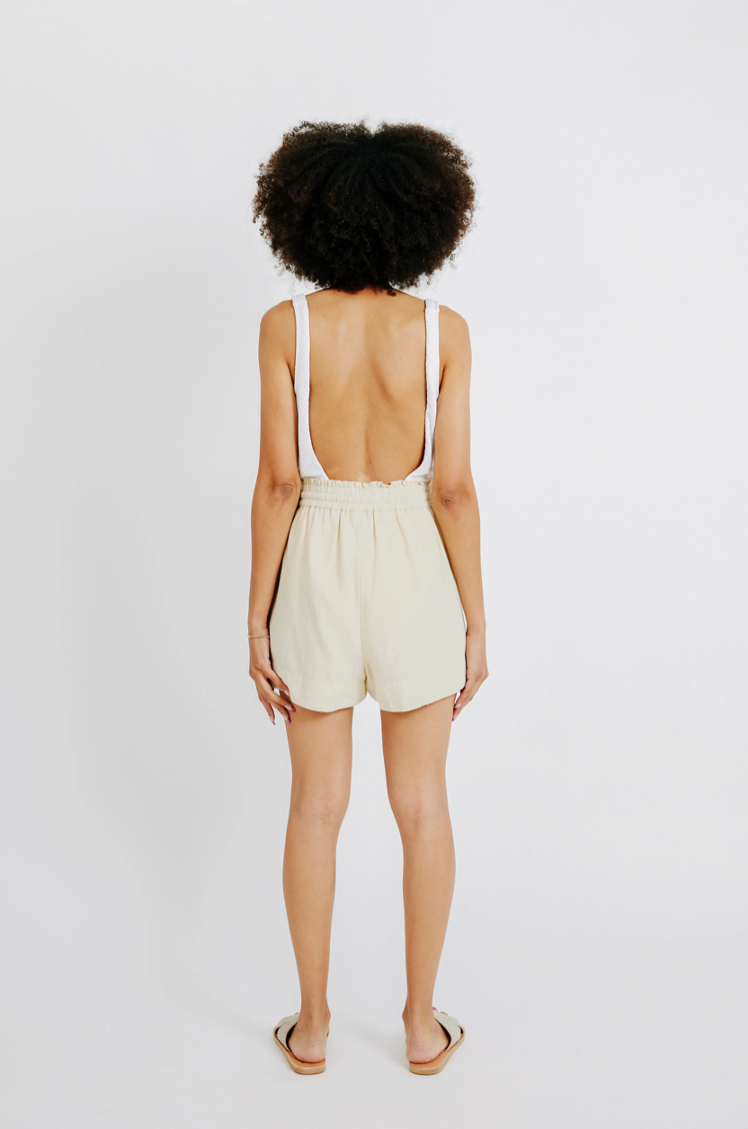 Mirth Woodstock Shorts in Bone