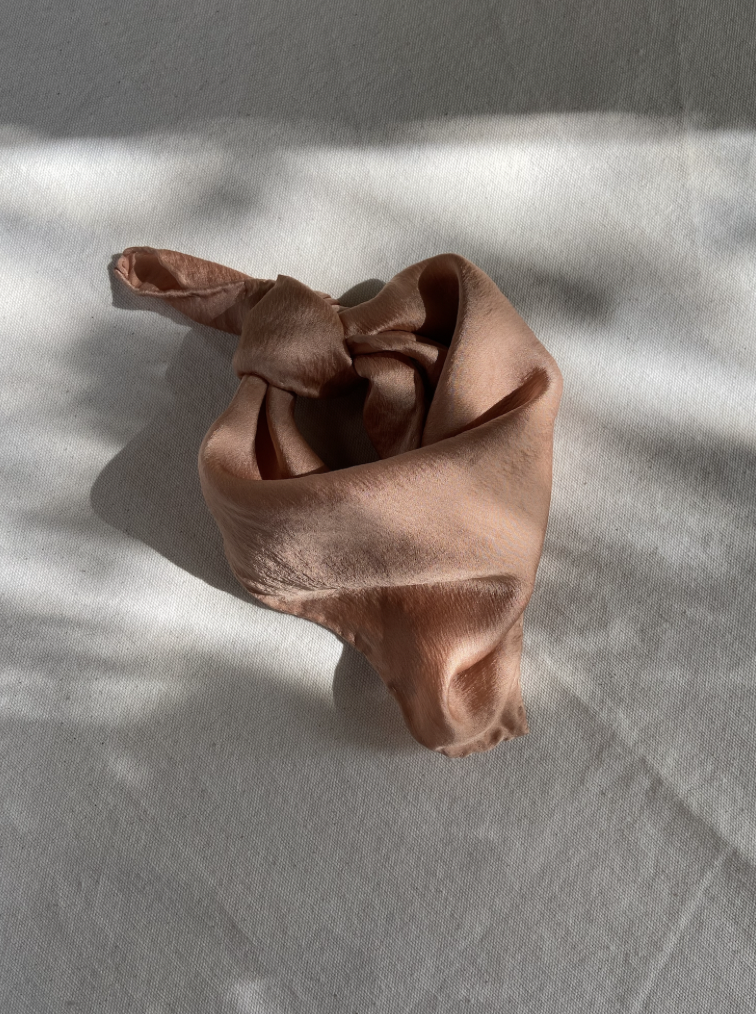 Plant Dyed Silk Scarf 17"