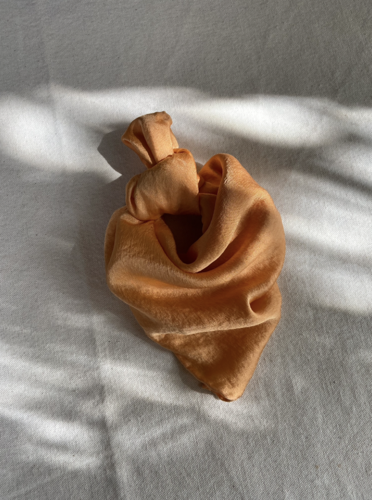 Plant Dyed Silk Scarf 17"