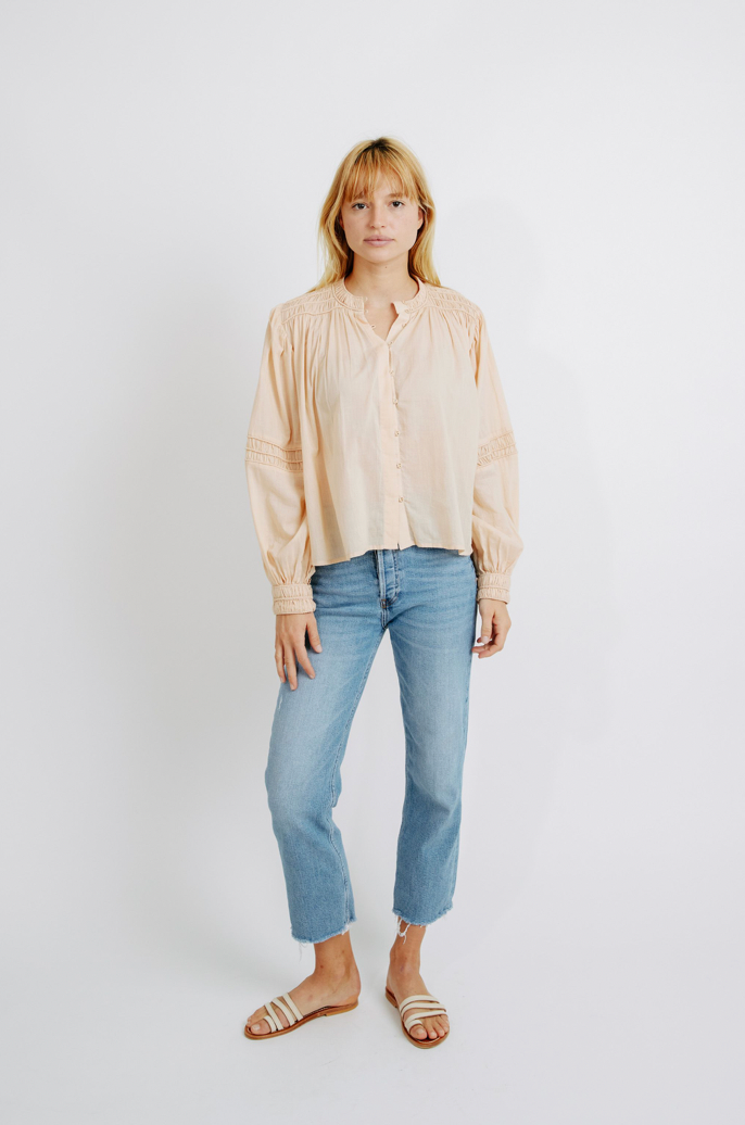 Mirth Beirut Blouse in Peach