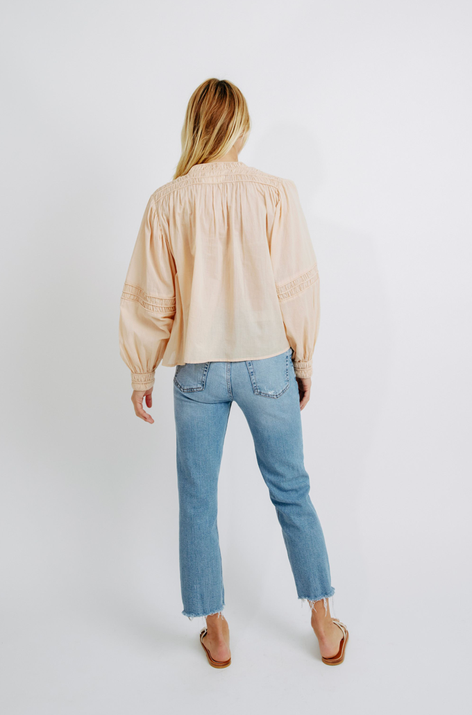 Mirth Beirut Blouse in Peach