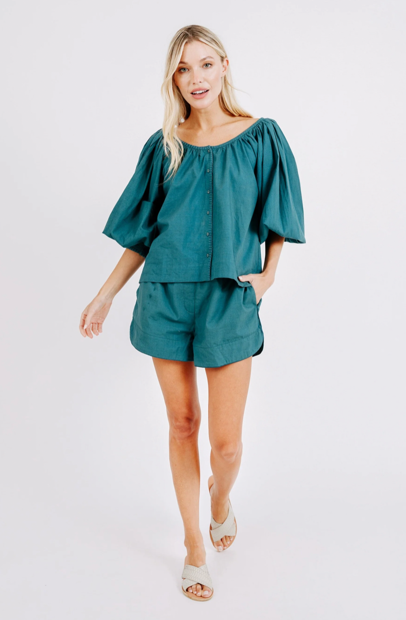 Mirth Track Shorts in Spruce
