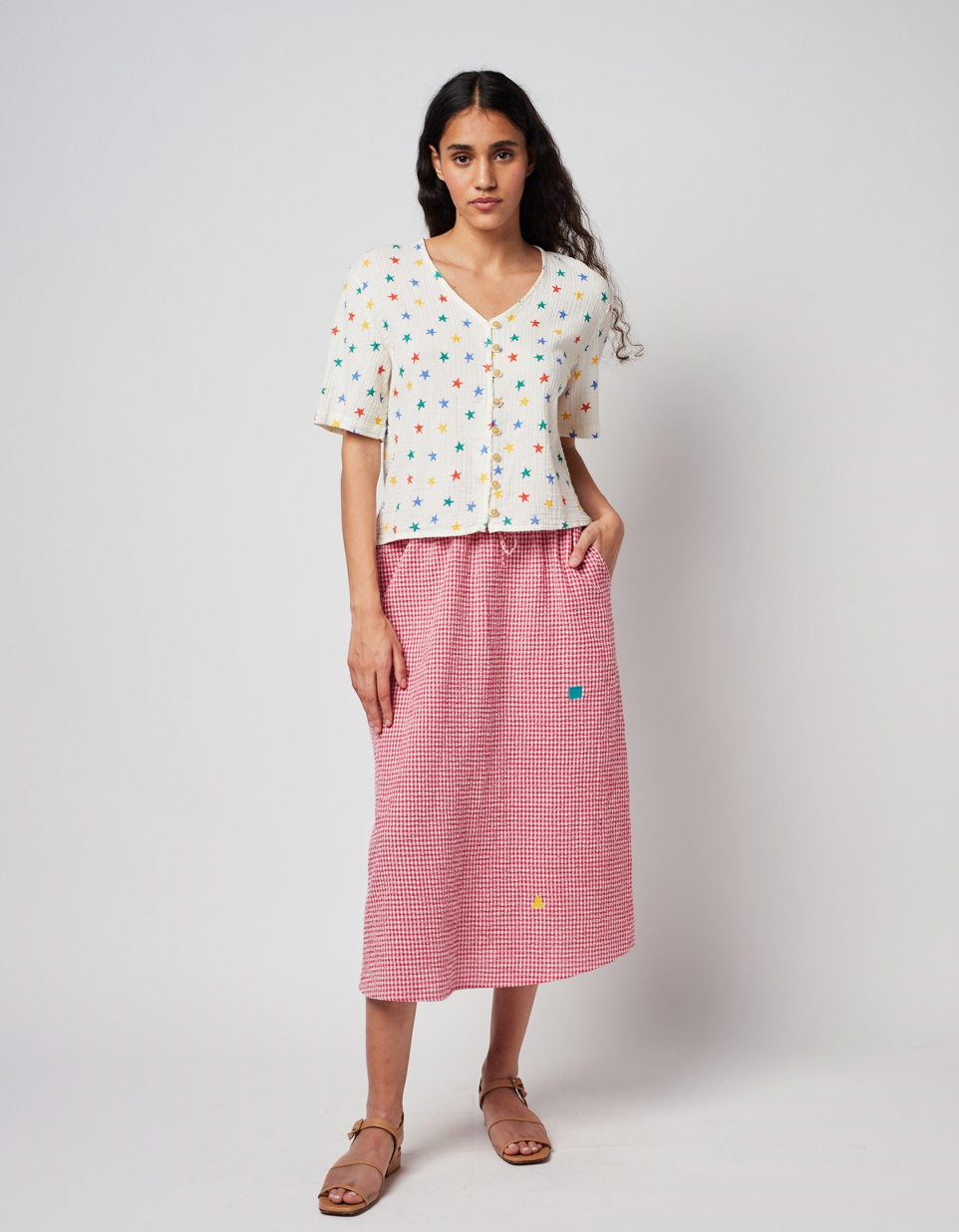 Bobo Choses Vichy Flared Skirt