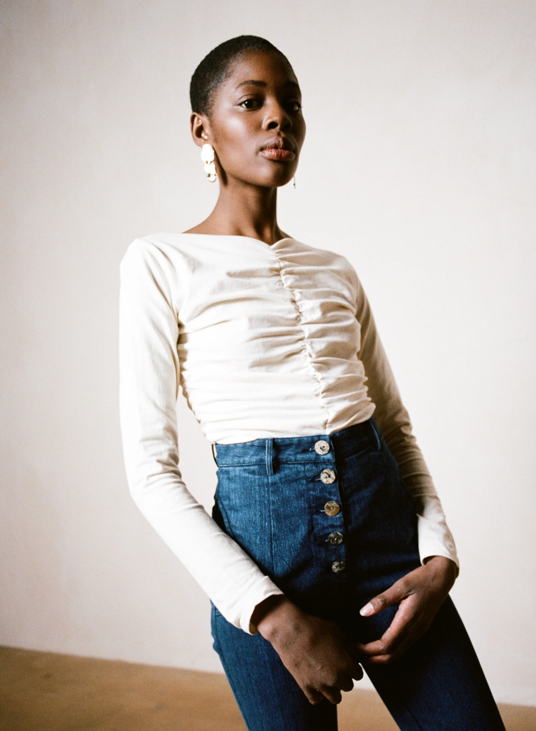 Maria Stanley Musa Top in Bone