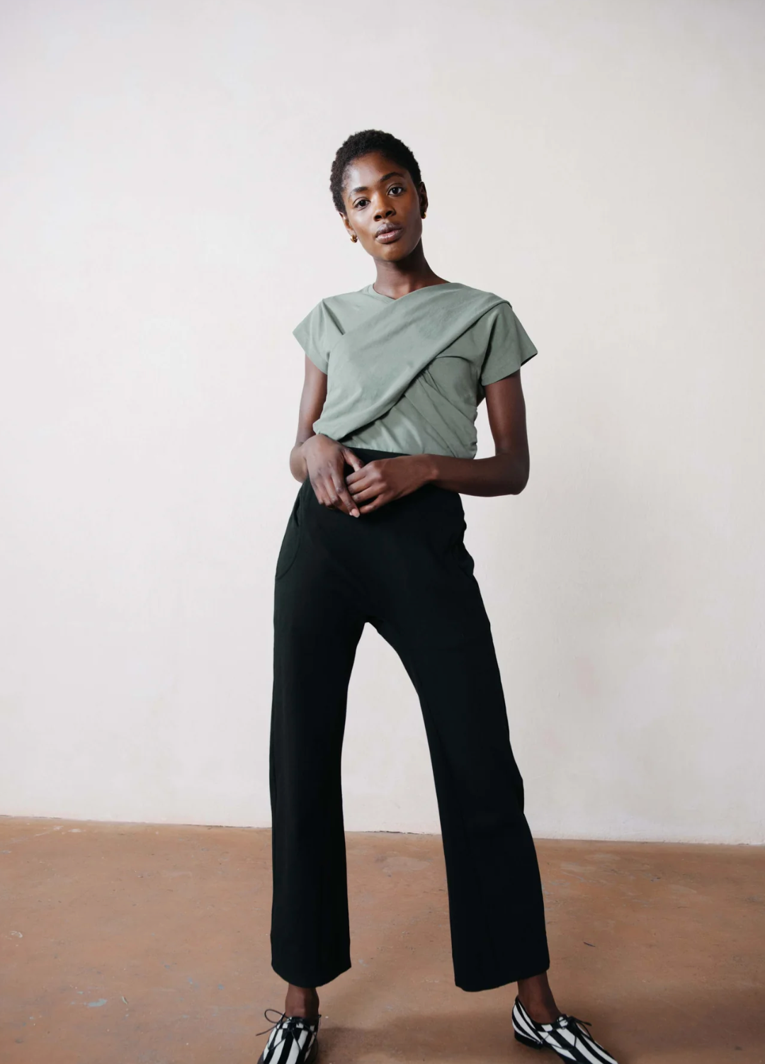 Maria Stanley Nora Top in Celadon | organic + earth dyed