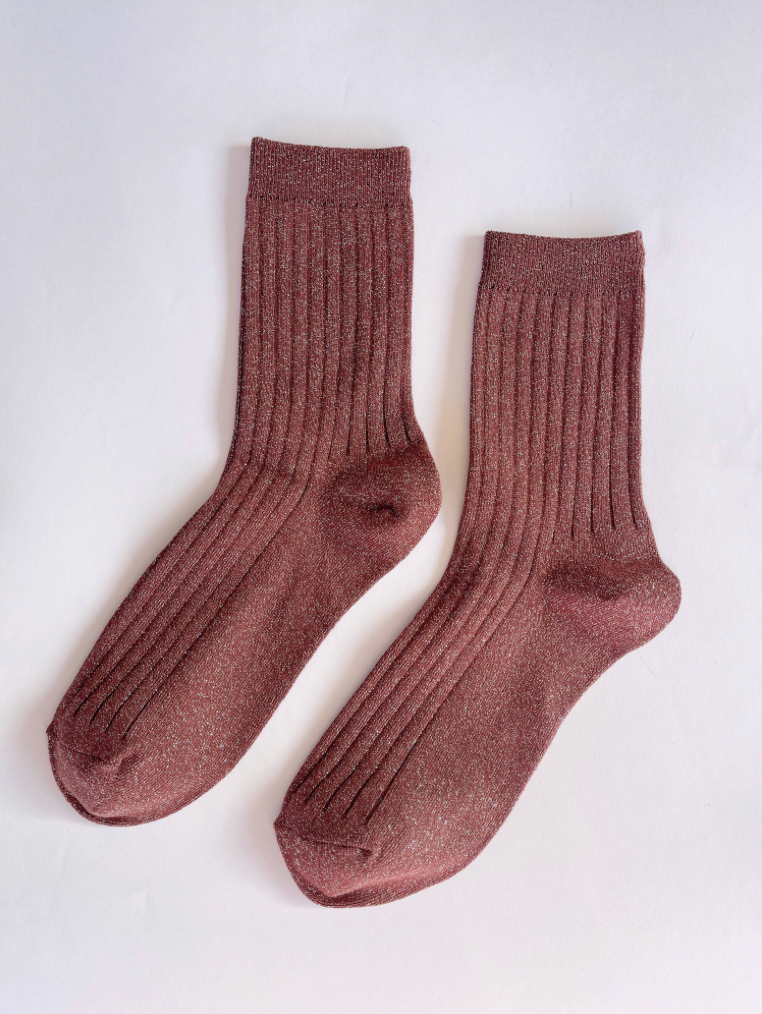 Her Socks in Modal Lurex