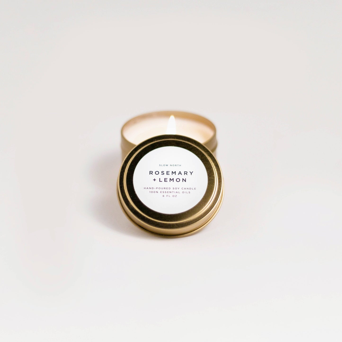 Travel Tin Candles | Rosemary + Lemon (6 Oz)