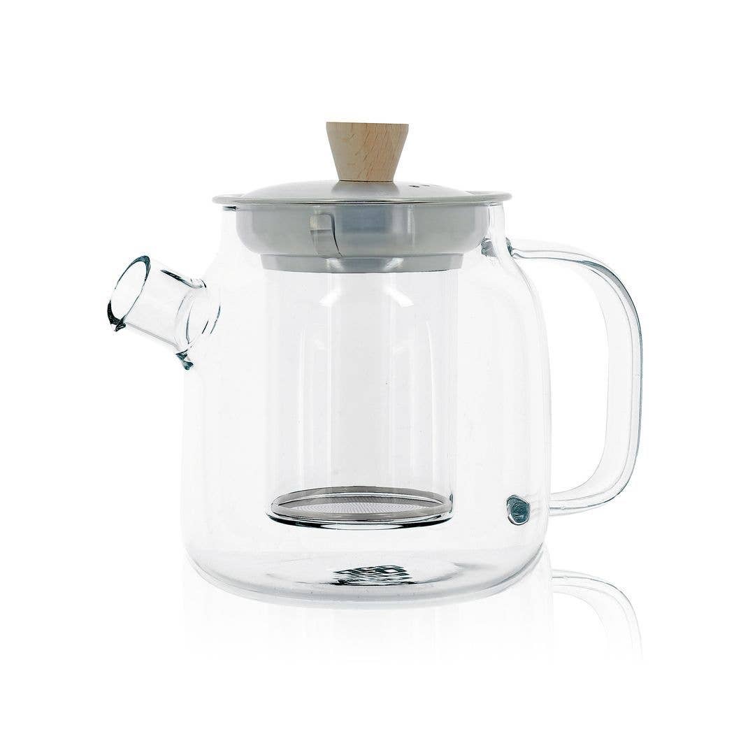 Tortoise IT Borosilicate Glass Teapot with Stainless Steel Lid and