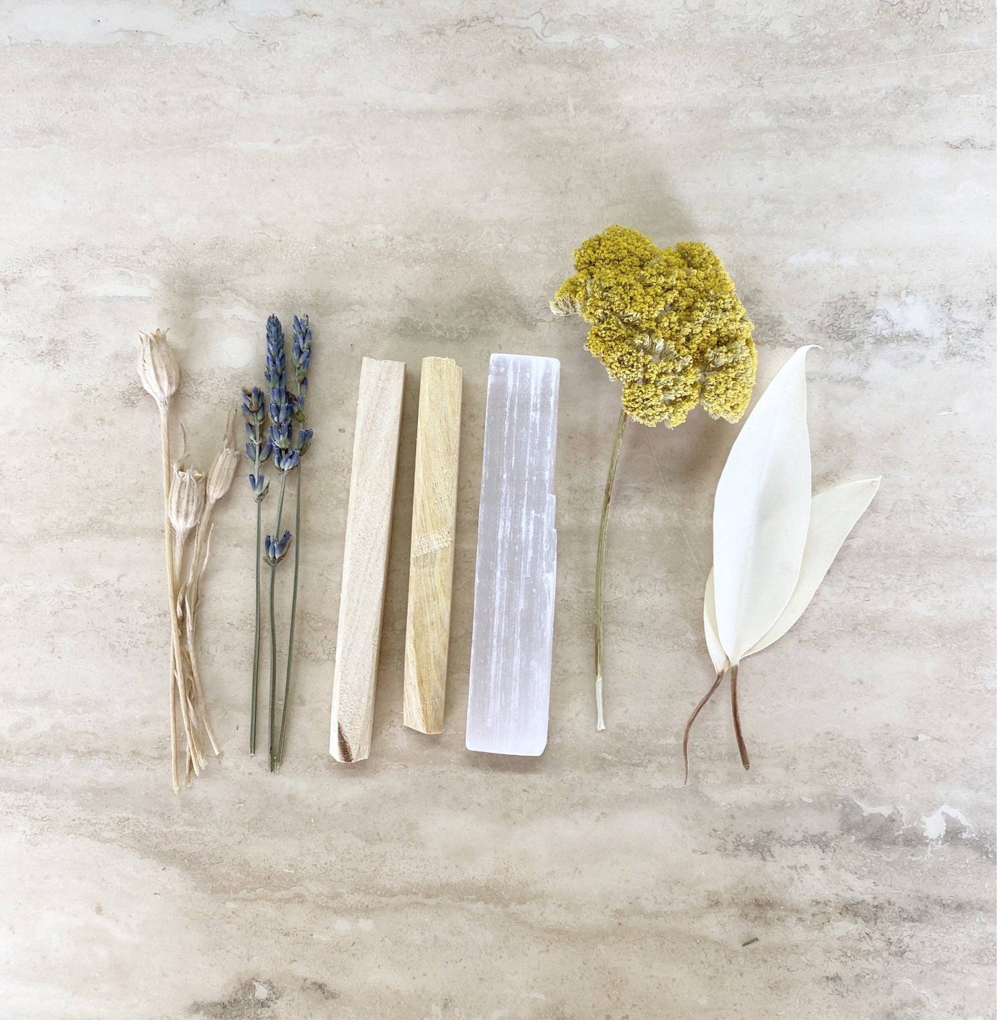 Selenite and palo santo bundle