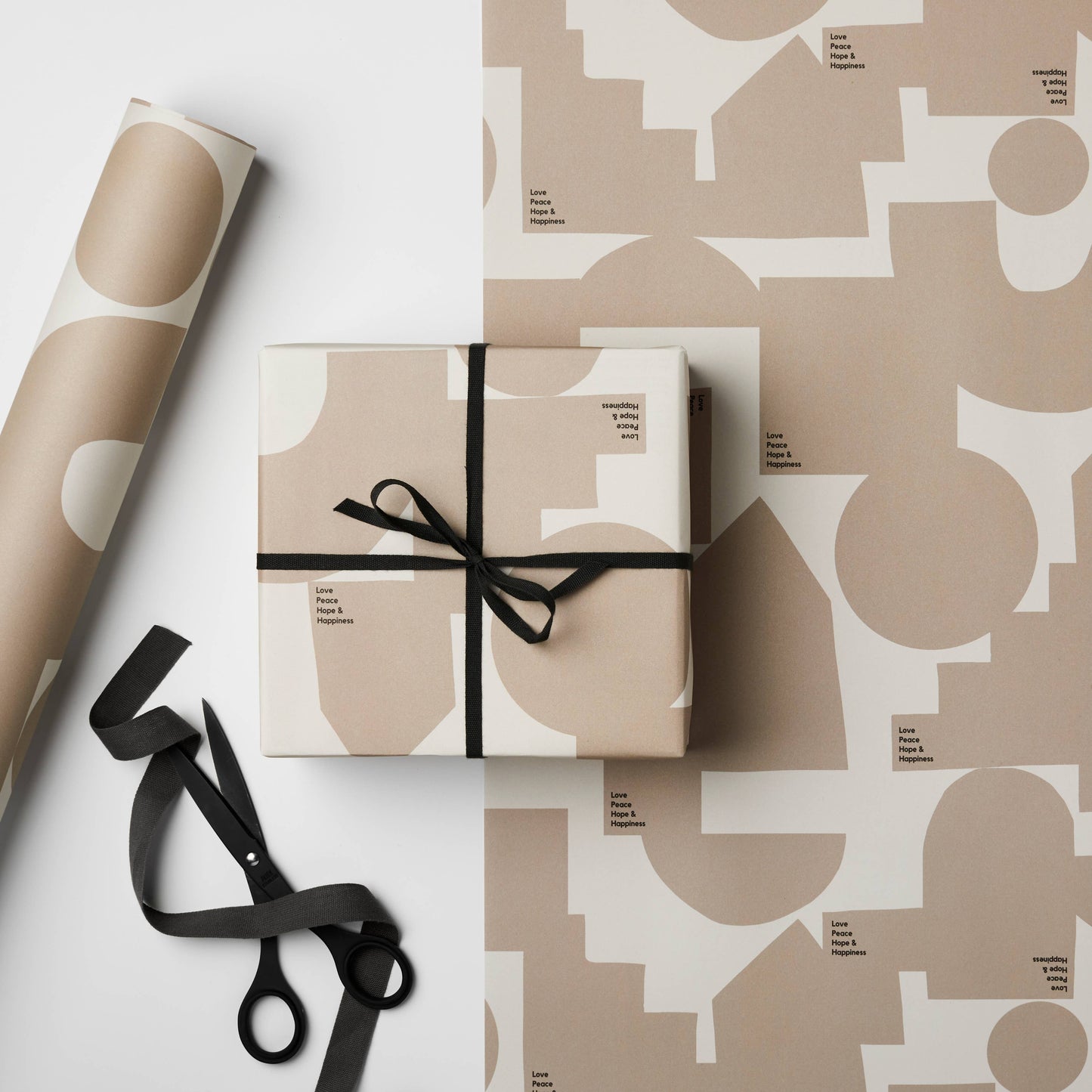 LOVE PEACE HOPE HAPPINESS SEASONAL/CHRISTMAS GIFT WRAP
