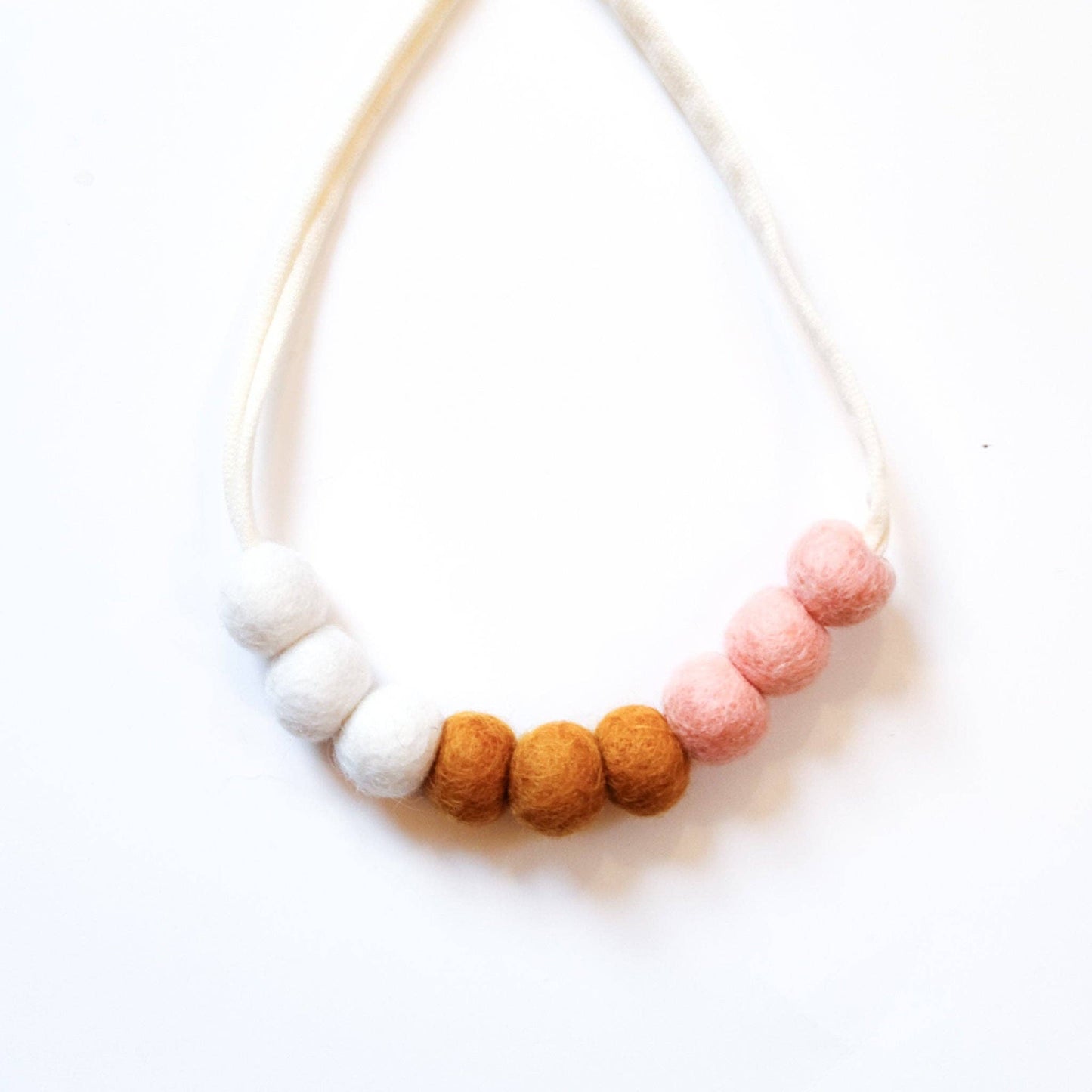 Stacking Gold Rose Diffusing Wool Necklace