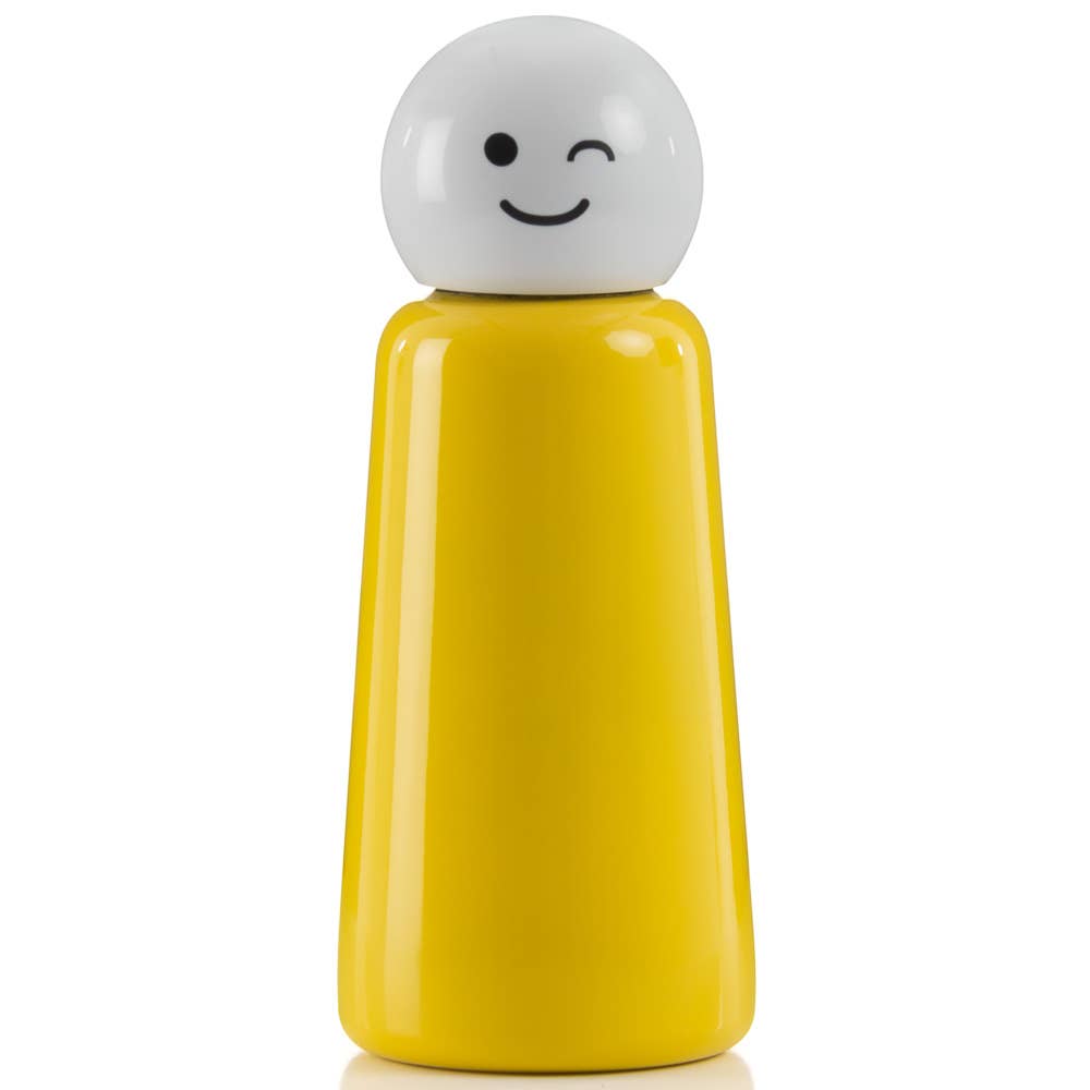 Skittle Water Bottle 300ml - Yellow & White Wink