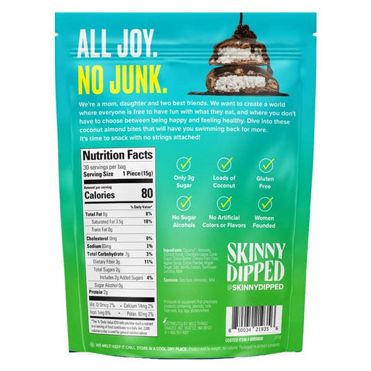 Skinny Dipped Dark Chocolate Coconut Almond Bites